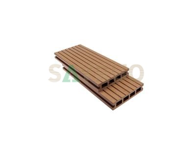 Azulejos de cubierta de plataforma de plataforma de plataforma de plástico de madera antideslizante pisos 140 * 25mm mazo de groove