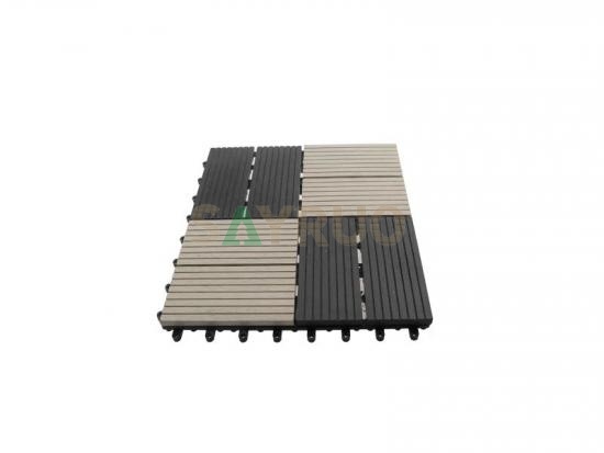 interlocking composite deck tiles