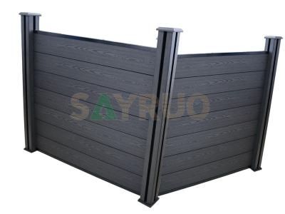 Paneles de valla compuestos de plástico y madera decorativos WPC de privacidad baratos para valla de jardín