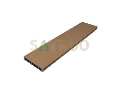 Compuesto de madera y plástico Nueva cubierta de coextrusión hueca redonda de WPC Revestimiento de piso compuesto de madera y plástico