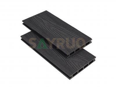 3D wooden grain embossed composite decking