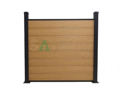 Valla de madera compuesta ecológica de plástico y madera con relieve profundo 3D y superficie anti-UV