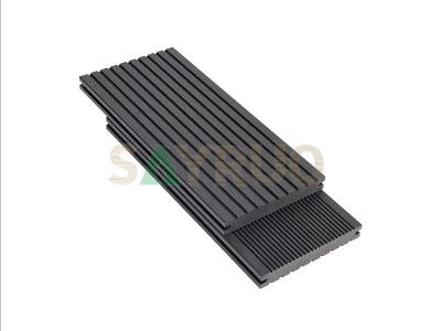 Tablas de cubierta de compuesto de madera maciza y plástico antideslizantes para exteriores