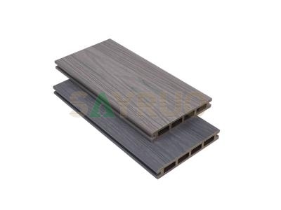 Tarima exterior de madera hueca de coextrusión impermeable y compuesta de plástico en varios colores