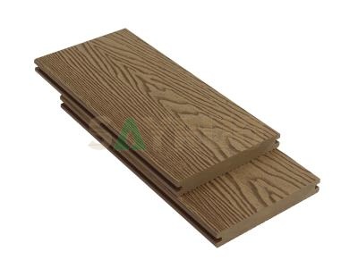 Tarima exterior de madera maciza compuesta, resistente a los arañazos, con relieve profundo 3D