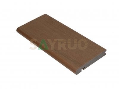Co-extrusion embossed woodgrain composite decking