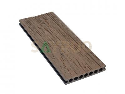 Coextrusión elástica antideslizante de caucho con superficie de grano de madera, madera, plástico, compuesto para terrazas de exterior