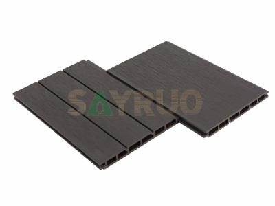 Valla económica de WPC ranurada y coextruida: valla compuesta duradera y de bajo mantenimiento para exteriores.