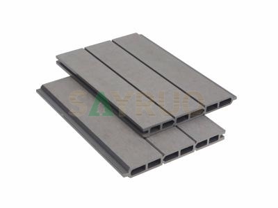 Tablero de cerca WPC hueco clásico: superficie lijada y ranurada doble para paneles de cerca con privacidad resistente