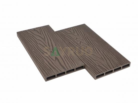 embossed wood grain composite fence