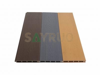 Valla de WPC moderna para exteriores, con relieve 3D profundo, de madera lisa y resistente a la intemperie, venta al por mayor