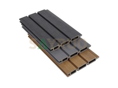 Valla moderna de privacidad fabricada con composite de madera y plástico coextruido ecológico Great Wall