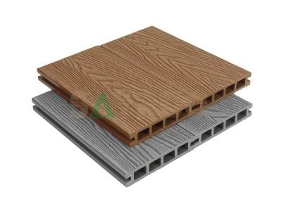 3D wooden grain embossed composite decking