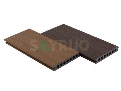 Tablero de tarima de WPC coextruido premium sin juntas | Tarima compuesta para exteriores con veta de madera 3D