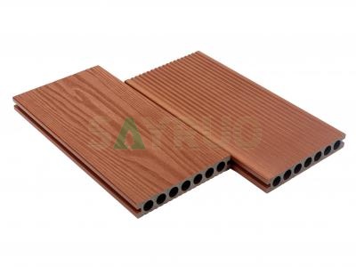 Nueva generación 1.5 de tarima WPC coextruida – tarima compuesta para exteriores de doble cara (veta de madera y ranurada) con mayor resistencia al desgaste