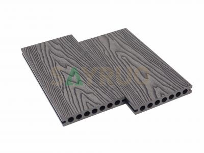 Tarima de WPC con relieve profundo 3D para exteriores | Tableros de tarima composite con veta de madera antideslizante | Directo de fábrica